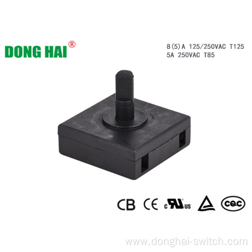 Square Black Long Life Rotary Switch